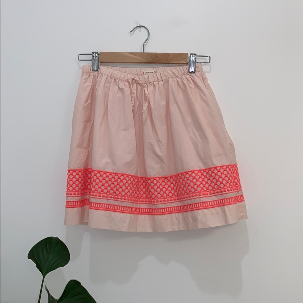 Crewcuts skirt with a neon pink pattern sz 12